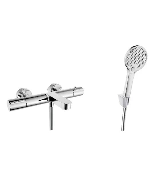 kielle Oudee - Baterie cadă termostatată cu accesorii EcoSpare, crom 10302SNT110