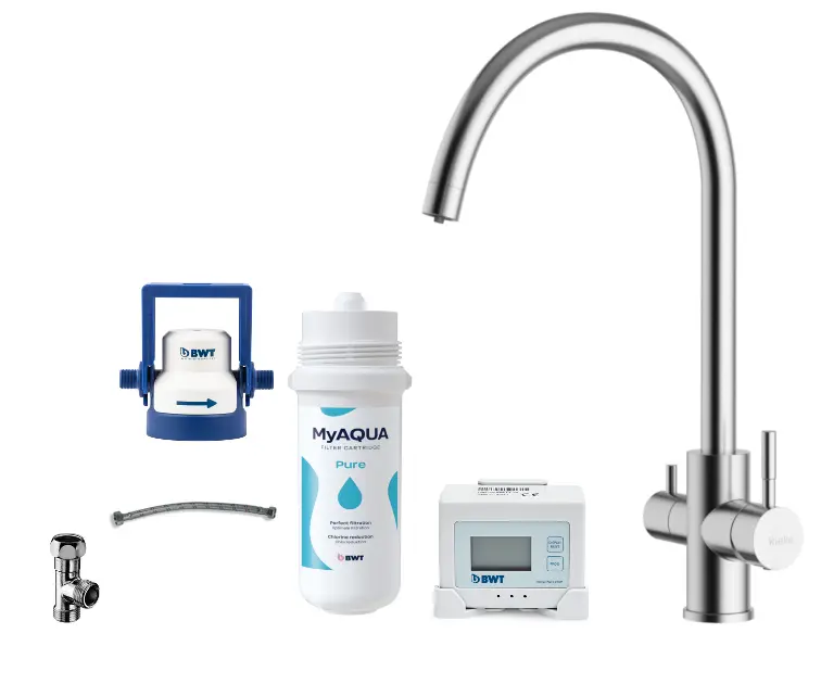 kielle Wimeo - Mosogató csaptelep szűrővel, szálcsiszolt rozsdamentes acél 10525SFI105