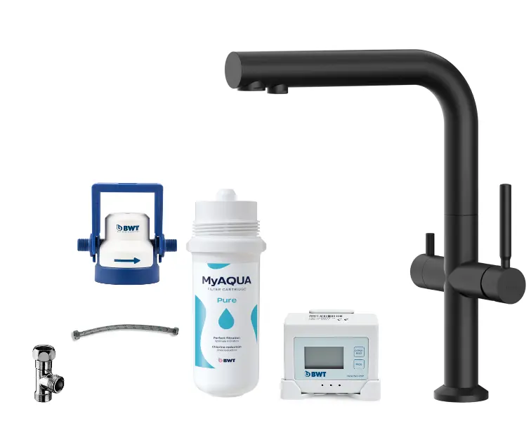 kielle Wimeo - Mosogató csaptelep szűrővel, matt fekete 10525SFI164