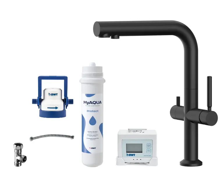 kielle Wimeo - Mosogató csaptelep szűrővel, matt fekete 10525SFI174