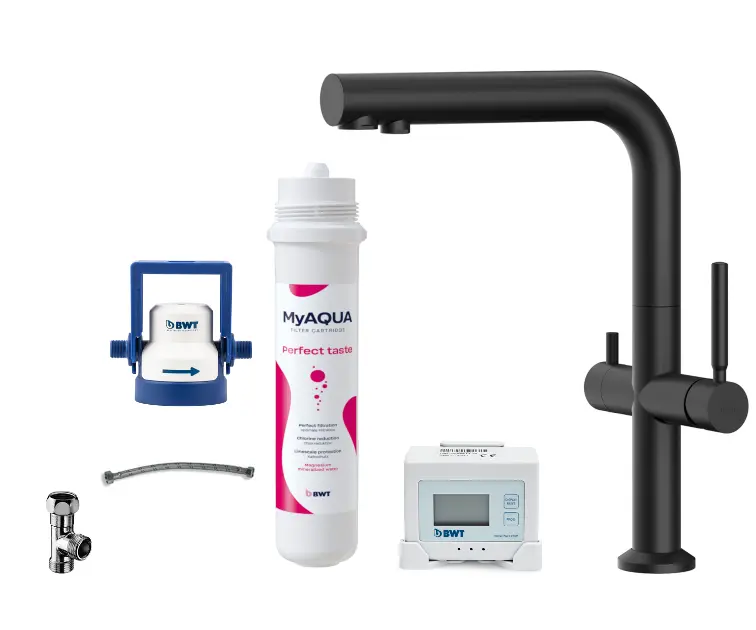 kielle Wimeo - Mosogató csaptelep szűrővel, matt fekete 10525SFI184