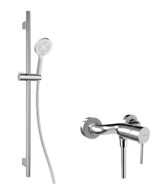 kielle Oudee - Sprchový set s batériou, tyčou, hadicou a sprchovou hlavicou EcoSpare, chróm 20602SN10