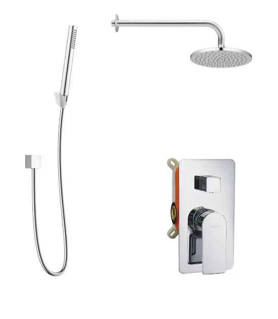 Levně kielle Vega - Sprchový set s baterií pod omítku, pro 2 spotřebiče, s příslušenstvím EcoSpare a tělesem, chrom 20618SP100