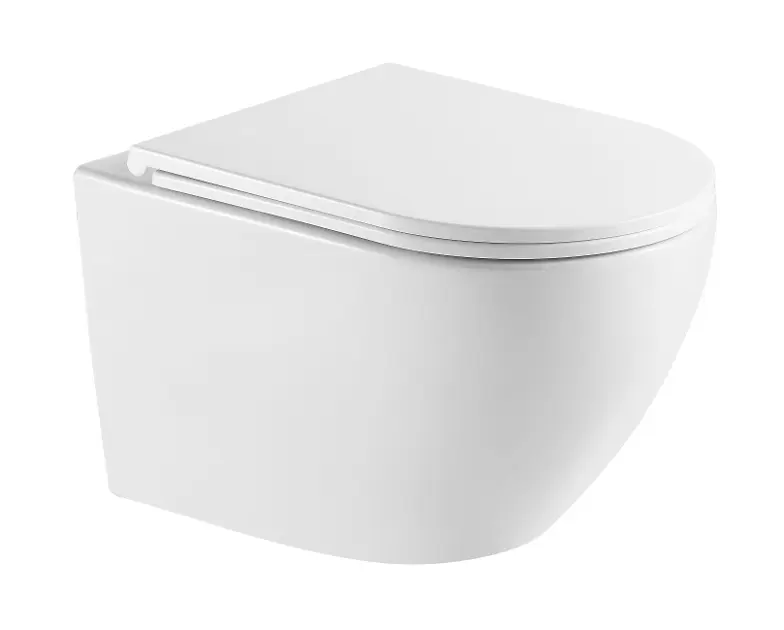 kielle Oudee - Inodoro suspendido con asiento Softclose, Vortex Rimless+, blanco 30102010-SET1