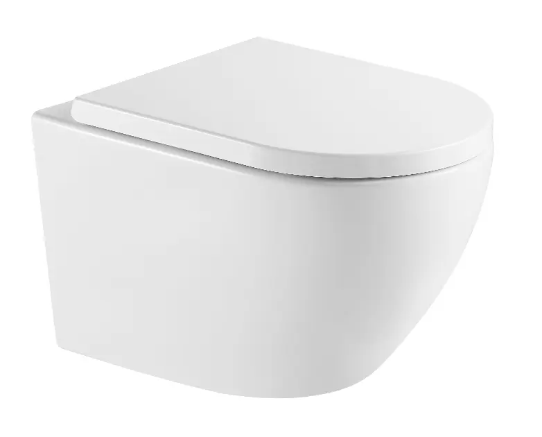 kielle Oudee - Inodoro suspendido con asiento Softclose, Vortex Rimless+, blanco 30102010-SET2