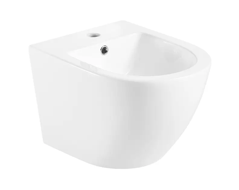 kielle Oudee - Bideu suspendat, cu preaplin, cu orificiu pentru baterie, alb 30302010