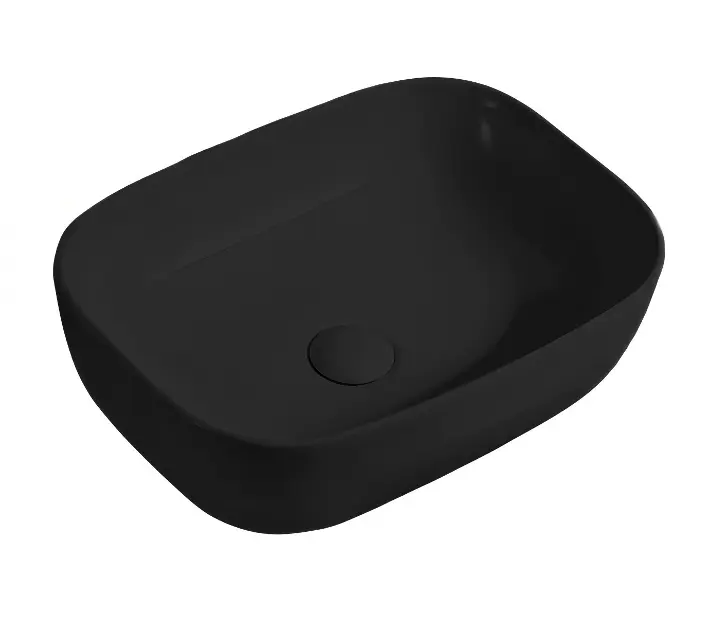 kielle Idolio - Countertop washbasin 46x33 cm, matte black 30624424