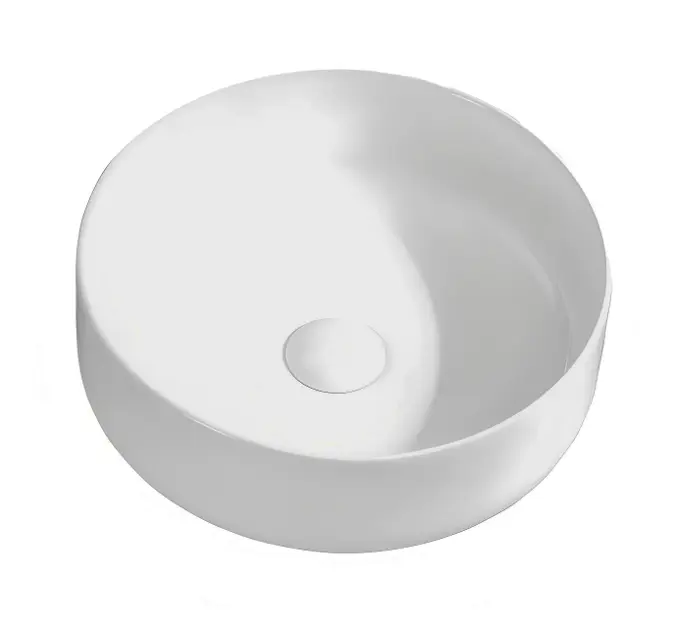 kielle Idolio - Countertop washbasin, diameter 36 cm, white 30624430