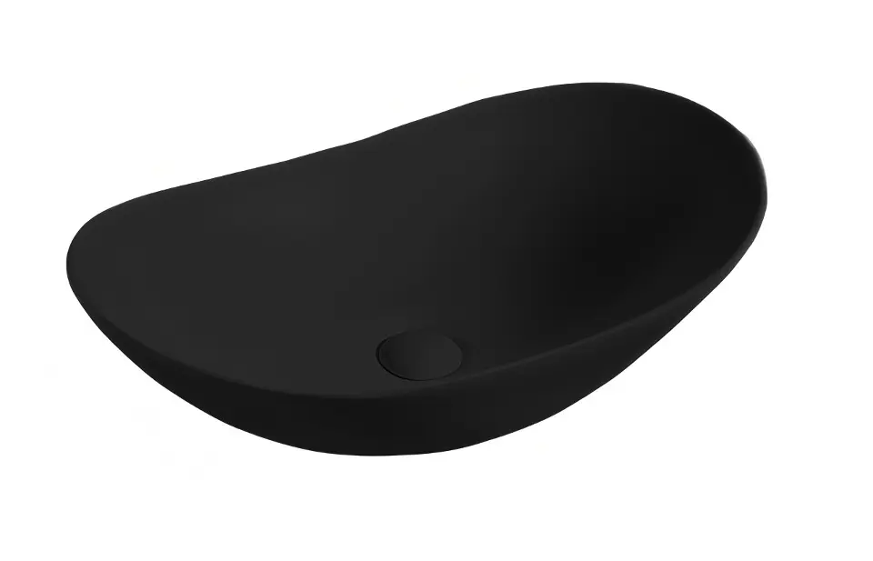 kielle Idolio - Countertop washbasin 59x36 cm, matt black 30624604