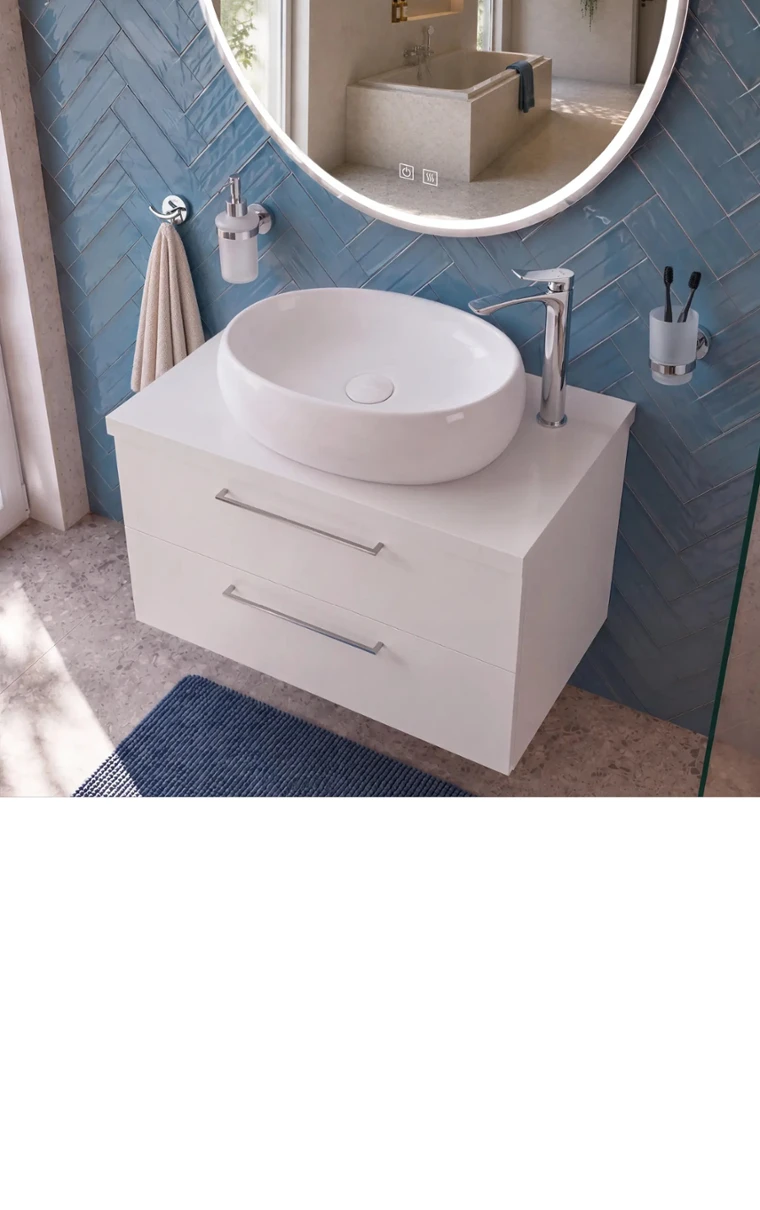 kielle Idolio - Aufsatzwaschbecken 61 x 39 cm, weiß 30624610