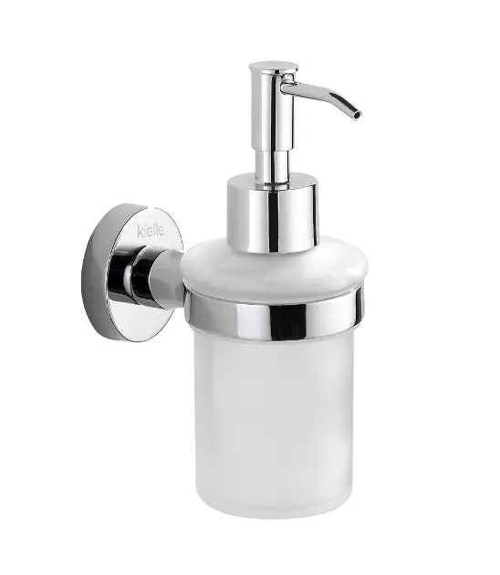 kielle Oudee - Dávkovač mýdla s držákem, matné sklo/chrom 40102030