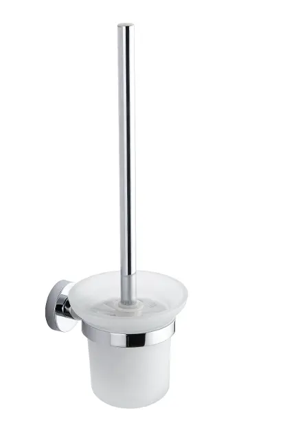 kielle Oudee - Szczotka do WC ścienna z uchwytem, szkło matowe/chrom 40502030