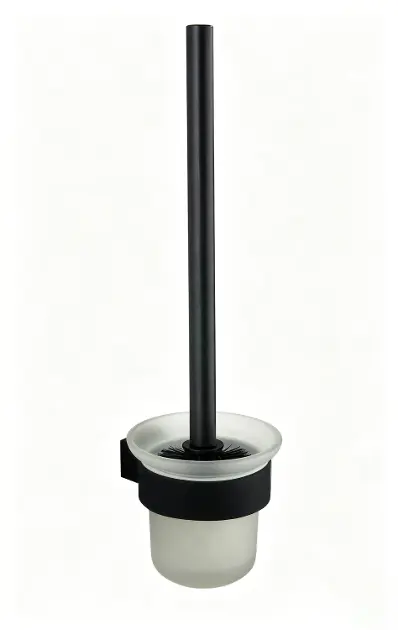 kielle Vega - Wand-WC-Bürste mit Halter, mattes Glas/schwarz mattiert 40518024