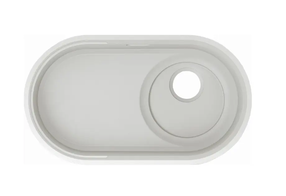 Levně Blanco Oovalon 700 U - Granitový dřez, 76x43 cm, bílá 527990