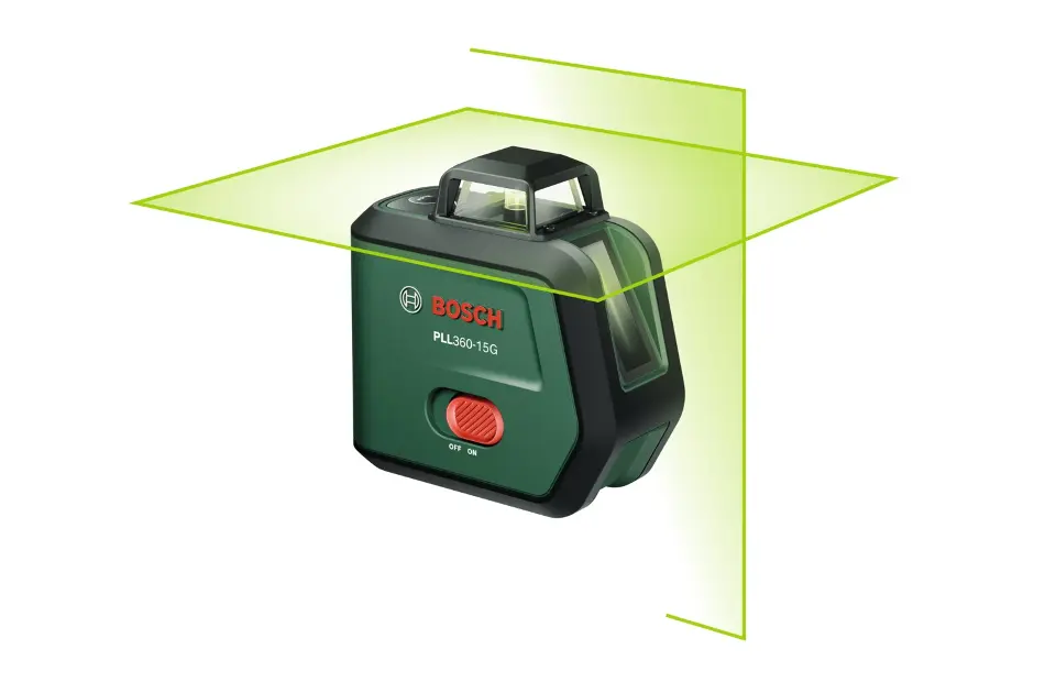 Bosch - 3.6V батериен кръстосан лазер PLL360-15G, обхват 30 m, 1x батерия 2.0 Ah Li-Ion 0603663K00