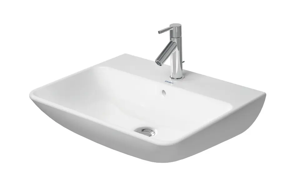 E-shop Duravit ME by Starck - Umývadlo 60x46 cm, s prepadom, otvor na batériu, DuraShield, biela 233560AA00