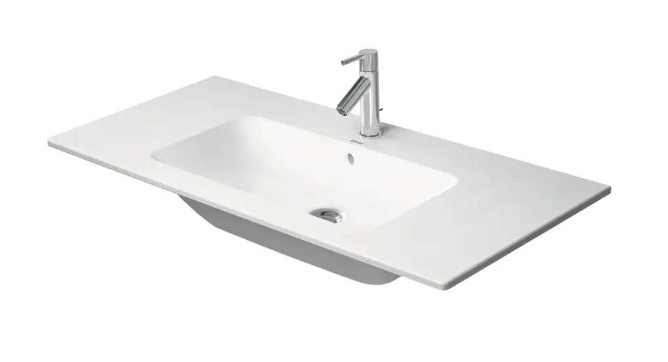 E-shop Duravit ME by Starck - Umývadlo 103x49 cm, s prepadom, otvor na batériu, DuraShield, matná biela 233610AC00