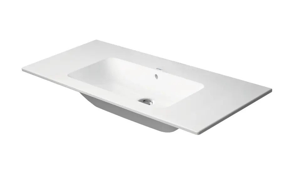 E-shop Duravit ME by Starck - Umývadlo 103x49 cm, s prepadom, bez otvoru na batériu, DuraShield, matná biela 233610AC60