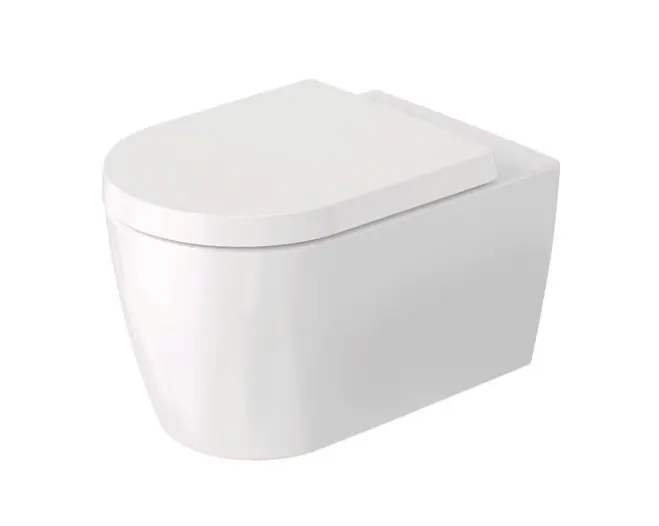 Duravit ME by Starck - Závesné WC s doskou SoftClose, Rimless, DuraFlush, DuraShield, biela 490709AAA1