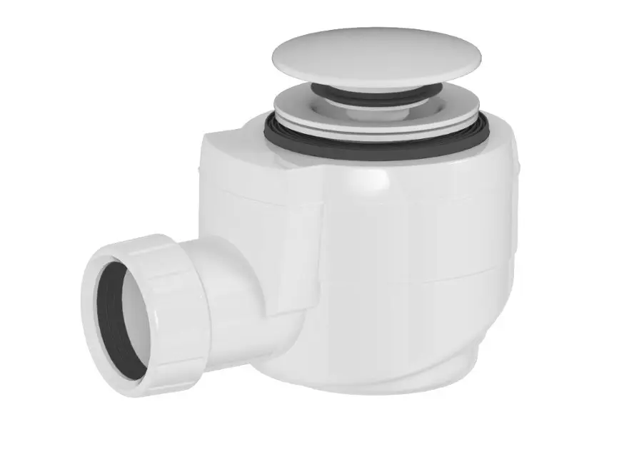 Polysan - Garniture de vidage de baignoire, ClickClack, blanc mat 71714W