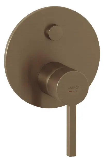 Kludi Nova Fonte - Grifo empotrado para 2 aparatos, bronce cepillado 20759N115