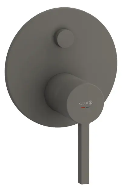 Kludi Nova Fonte - Grifo empotrado para 2 aparatos, gris mate 20759O115