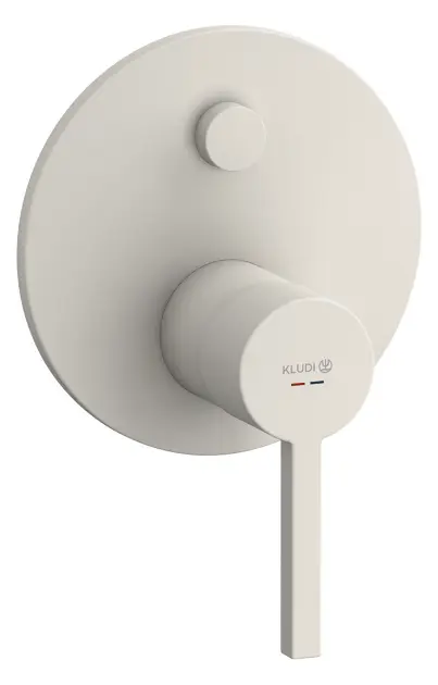 Kludi Nova Fonte - Grifo empotrado para 2 aparatos, gris claro mate 20759O215