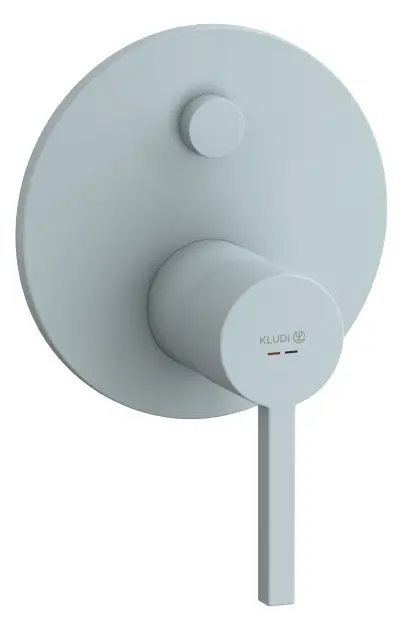 Kludi Nova Fonte - Grifo empotrado para 2 aparatos, azul claro mate 20759O415