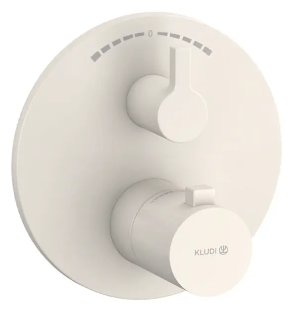 Kludi Nova Fonte - Grifo termostático empotrado, para 2 consumidores, gris claro mate 20810O215