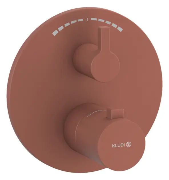 Kludi Nova Fonte - Grifo termostático empotrado, para 2 consumidores, ladrillo mate 20810O515