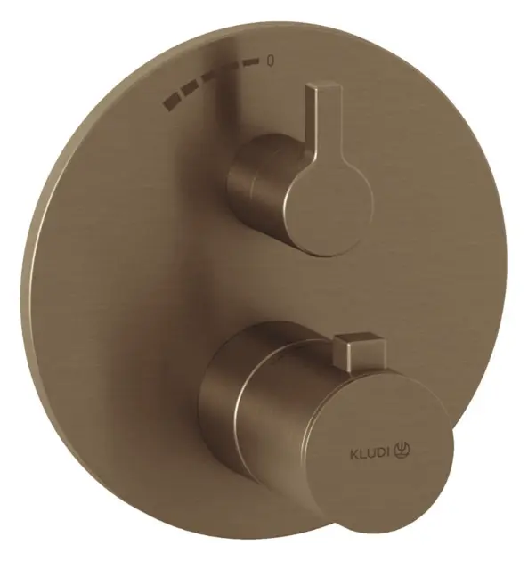 Kludi Nova Fonte - Grifo termostático de ducha empotrado, bronce cepillado 20885N115