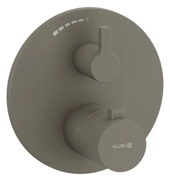 Kludi Nova Fonte - Grifo termostático de ducha empotrado, gris mate 20885O115