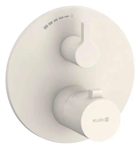 Kludi Nova Fonte - Grifo de ducha termostática empotrada, gris claro mate 20885O215