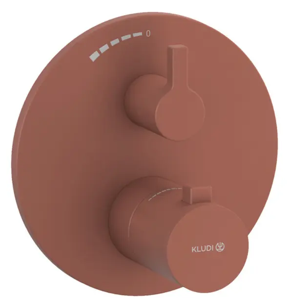 Kludi Nova Fonte - Grifo termostático de ducha empotrado, ladrillo mate 20885O515