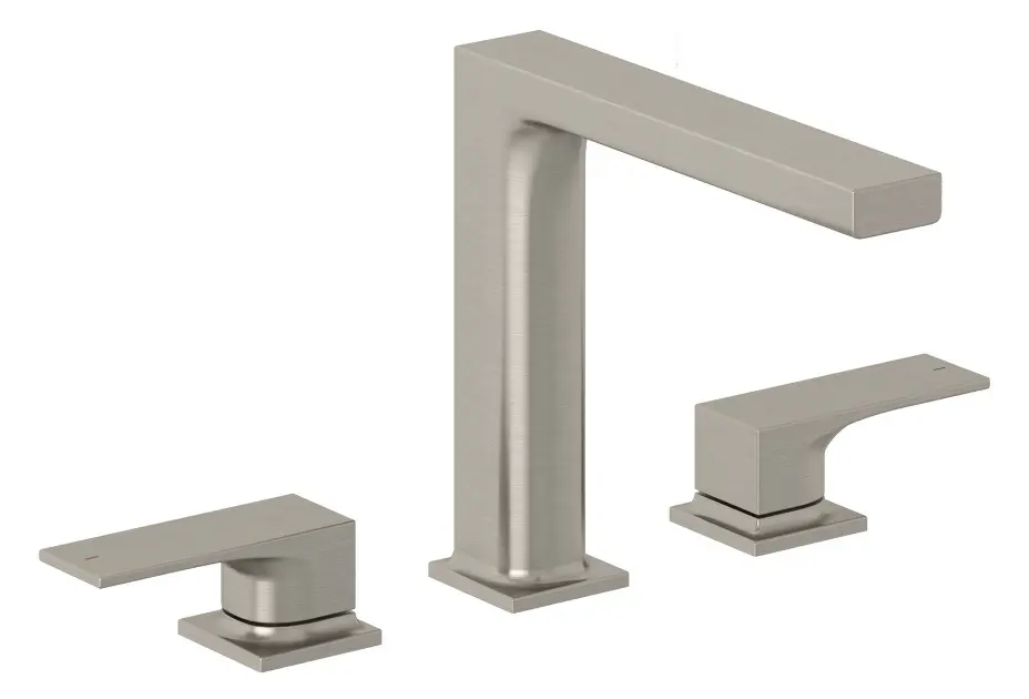 Kludi Decus - Umývadlová batéria s výpusťou Push-Open, 3-otvorová inštalácia, kefovaný nikel 54393N575