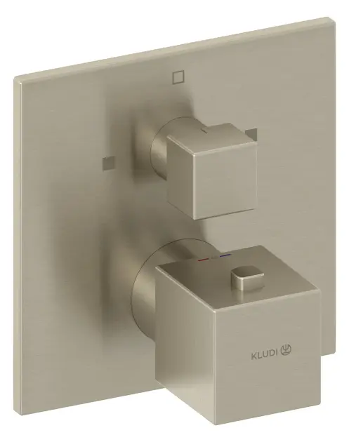 Kludi Decus - Baterie termostatată, încastrată, pentru 2 consumatori, nichel periat 54810N575