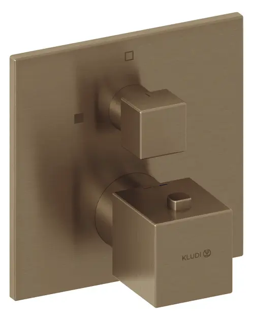Kludi Decus - Baterie termostatată de duș pentru instalare încastrată, bronz periat 54885N175