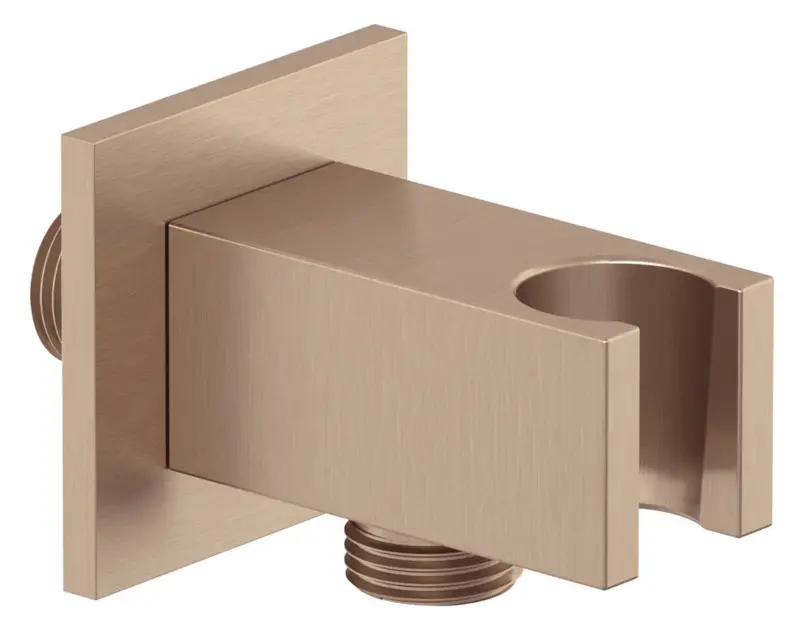 Levně Kludi A-Qa - Sprchové kolínko s držákem, kartáčovaný bronz 65569N1-00