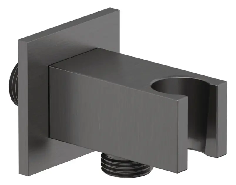 Levně Kludi A-Qa - Sprchové kolínko s držákem, broušený Gunmetal 65569N2-00