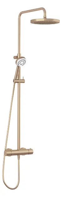 Kludi Logo - Doucheset met thermostaat, diameter 25 cm, 3 stralen, geborsteld brons 68082N1-00