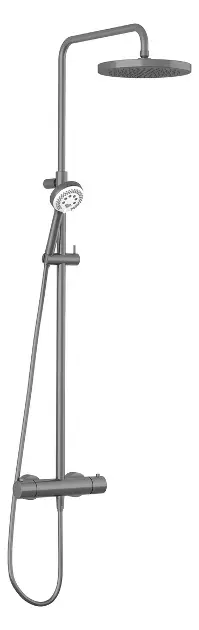 Kludi Logo - Doucheset met thermostaat, diameter 25 cm, 3 stralen, geborsteld Gunmetal 68082N2-00