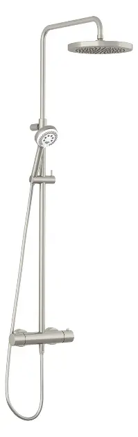Levně Kludi Logo - Sprchový set s termostatem, průměr 25 cm, 3 proudy, kartáčovaný nikl 68082N5-00