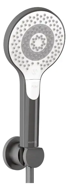 Levně Kludi Dive - Set sprchové hlavice, držáku a hadice, 3 proudy, broušený Gunmetal 69950N2-00