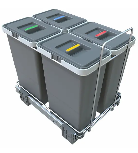 Elletipi - Vestavný odpadkový koš, dělený, 32 l PF01 34B3ROZ1