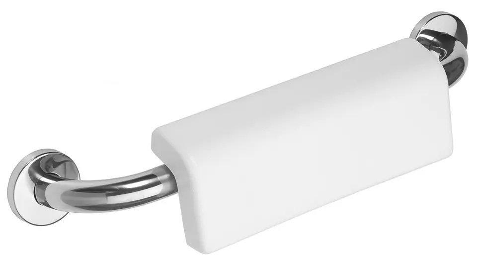 Sapho - Barra de apoyo Handicap con respaldo, longitud 50 cm, acero inoxidable pulido XH575