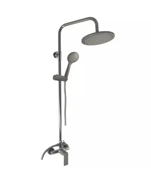 Levně RAV Slezák Nil - Sprchový set s baterií, průměr 23 cm, metal grey NL182.5/5-43MGK