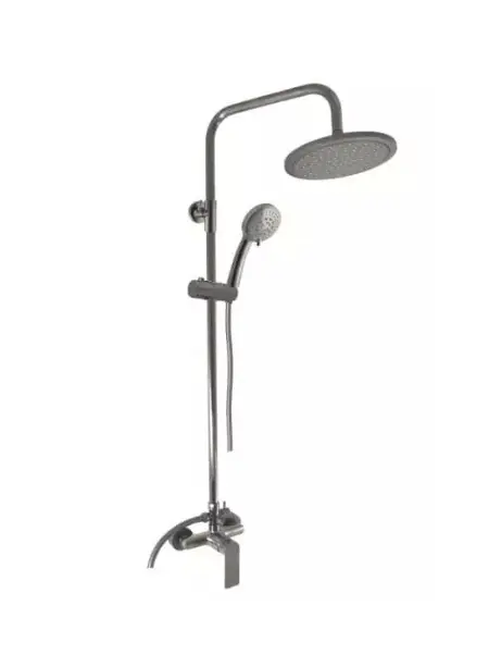 Levně RAV Slezák Nil - Sprchový set s baterií, průměr 20 cm, 5 proudů, metal grey NL182.5/5-61MGK