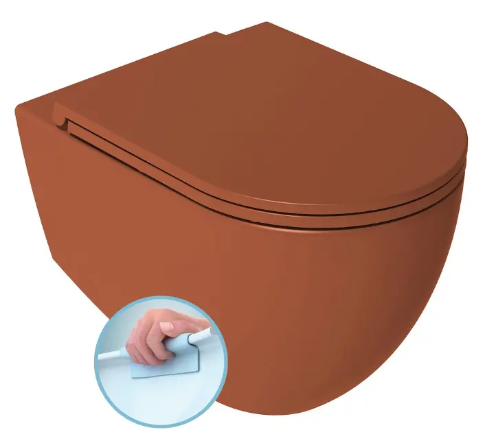 Sapho Isvea Infinity - WC suspendu, Rimless, terracotta 10NF02005-2U