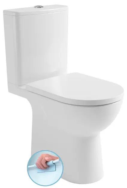 Aqualine Talamo - Toilet combi, Vario afvoer, Rimless, wit PB107WR