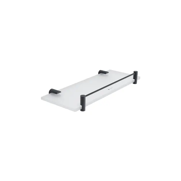 Levně Nimco Bormo - Polička, délka 30 cm, sklo/matná černá BRC 11091BX-30-90
